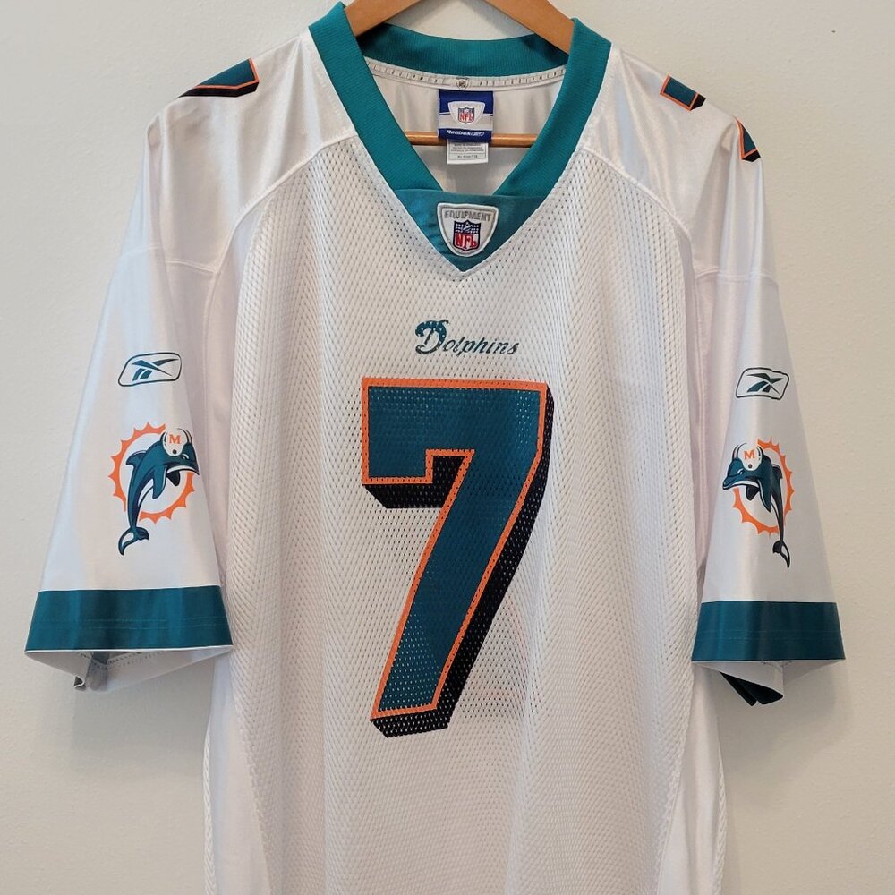 🐬 MIAMI DOLPHINS Chad Henne #7 Football Jersey ~ NFL REEBOK ~ White ~ XL